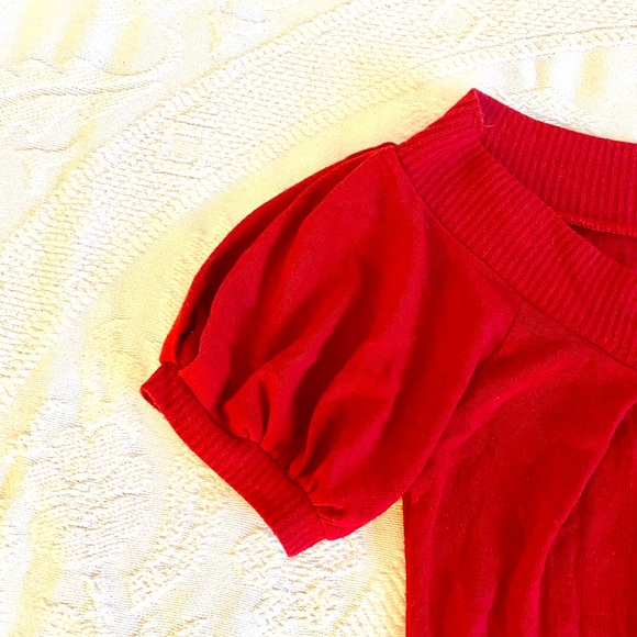 Like-New Vintage Y2K Off the Shoulder Little Red Dress - Picture 2 of 8